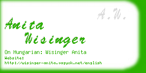 anita wisinger business card